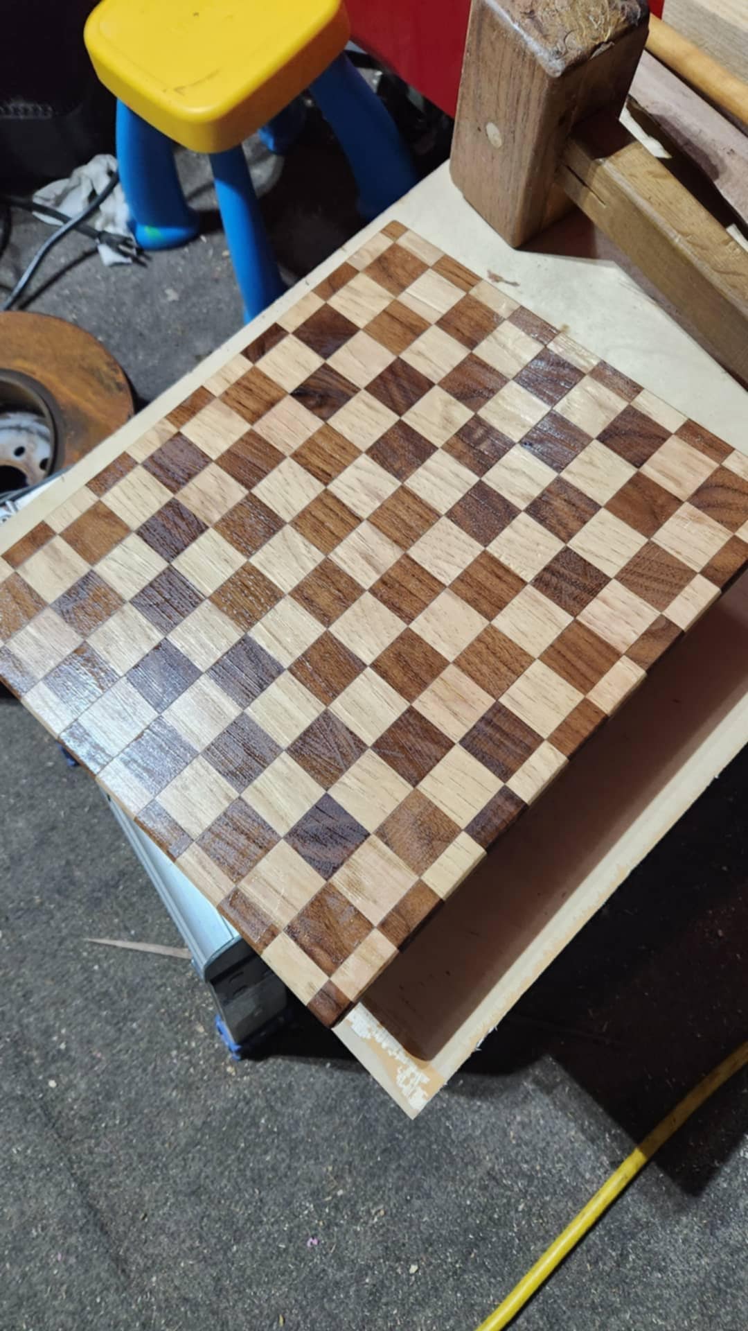 Another chessboard-style cutting board design