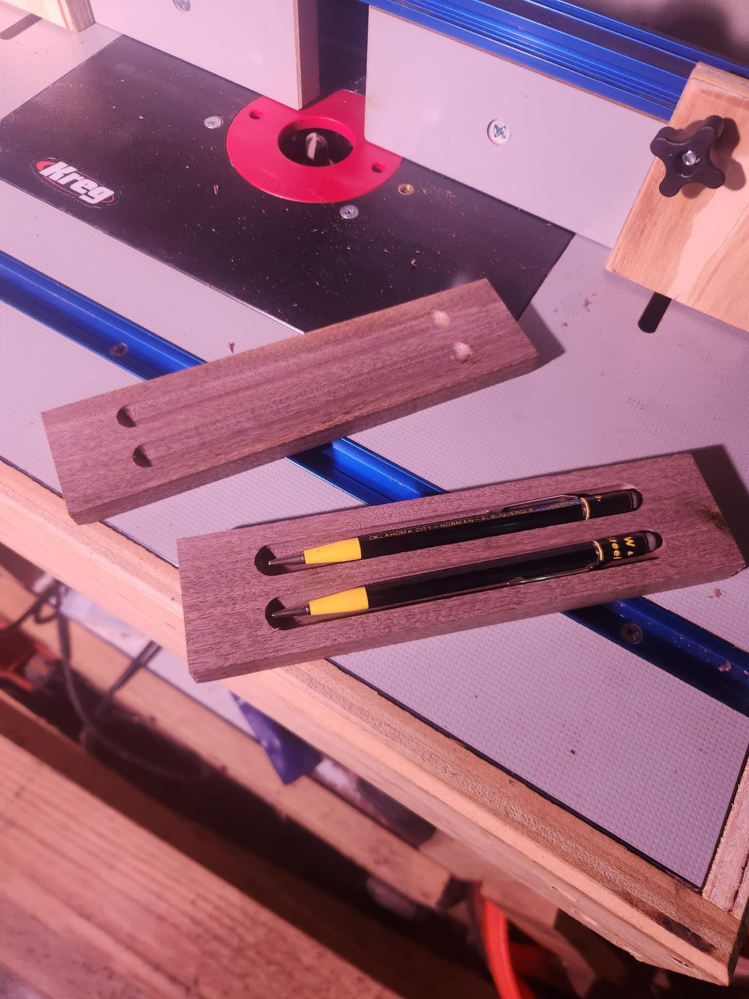 Handcrafted wooden pencil holder for desk organization